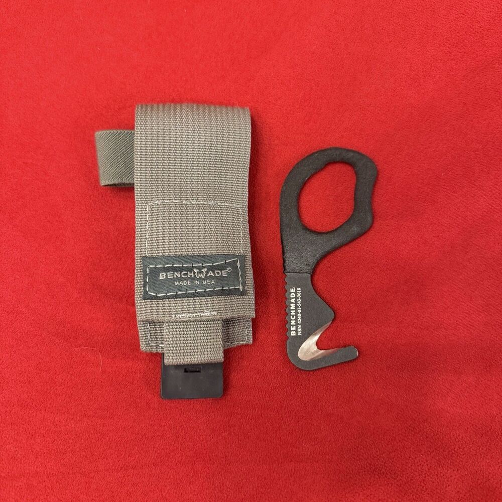 Benchmade 7 Rescue Hook Strap Cutter NSN 4240-0153-9618 w/ Carry Case